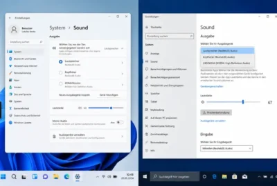 Audioausgabeeinstellungen anpassen in Windows 11 und 10