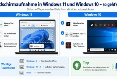 Bildschirmaufnahme in Windows 11 und Windows 10 – so geht’s