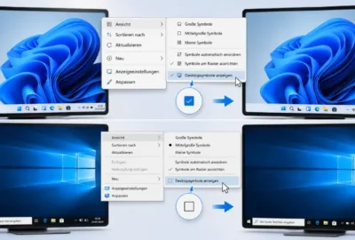 Desktopsymbole ausblenden & wieder anzeigen in Windows 11/10
