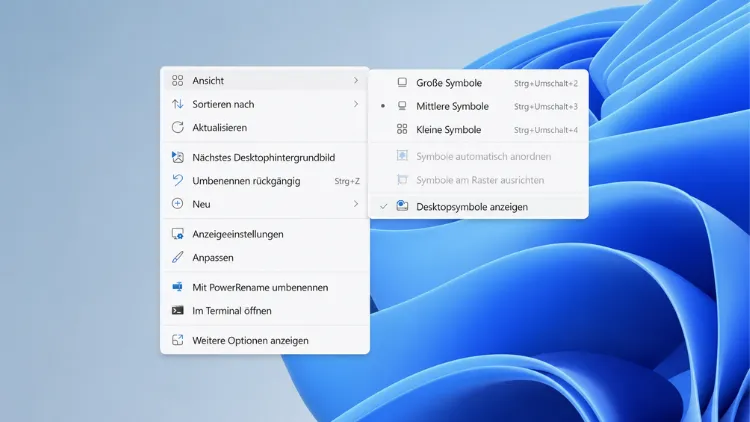 Desktopsymbole ausblenden