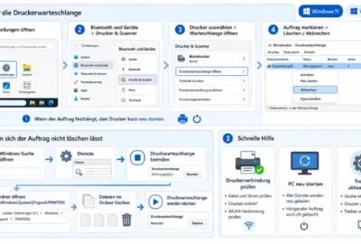 Druckauftrag löschen in Windows 11 und 10 – so geht’s
