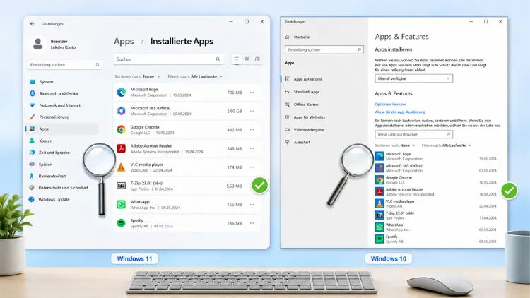 Installierte Anwendungen überprüfen in Windows 11 und 10
