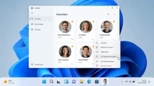 Lieblingskontakte an die Taskleiste anheften in Windows 11