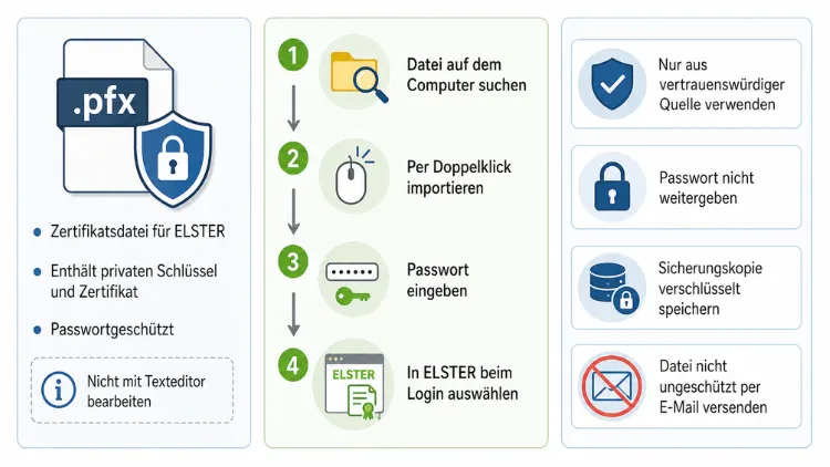 PFX-ELSTER-Datei öffnen – so geht es schnell und sicher