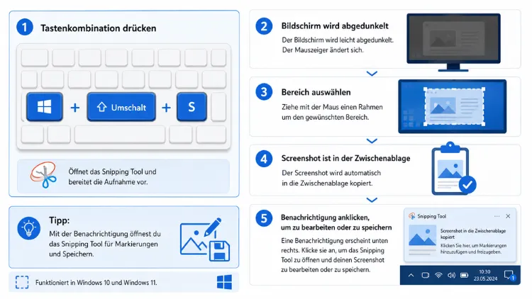 Snipping Tool mit Tastenkombination öffnen – so geht es