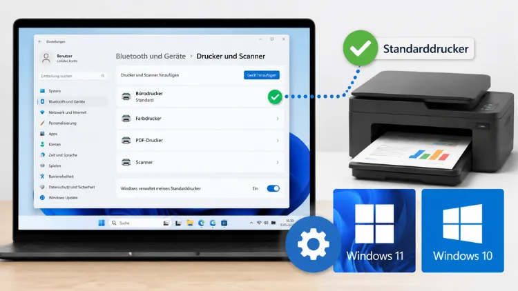 Standarddrucker festlegen in Windows 11 und Windows 10
