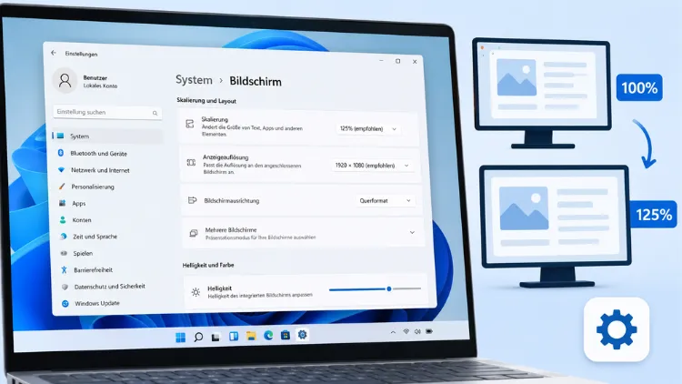 Windows 11/10: Anzeigeskalierungseinstellungen anpassen
