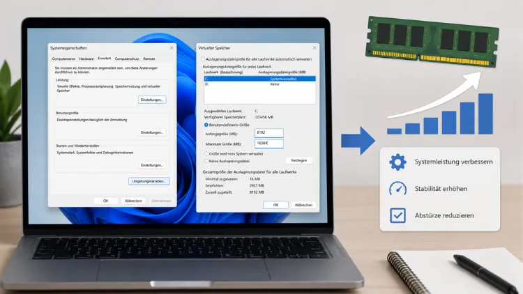 Windows 11/10: Virtuellen Speicher erhöhen – so geht’s