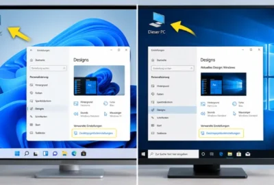 „Dieser PC“ auf Desktop anzeigen in Windows 11 und 10